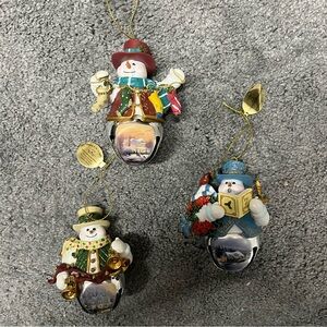 Bradford Exchange Thomas Kinkade Snow-Bell Holidays Snowman Ornament Collection